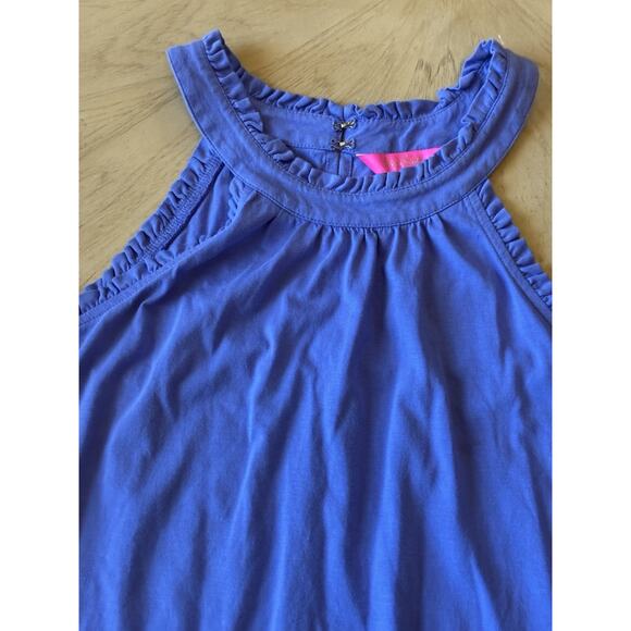 Lilly Pulitzer Pastel Halter Top Purple Tank Sleeveless Ruffles Easter Jerrica S - Picture 10 of 12